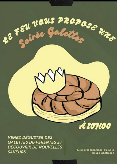 couronne posée sur galette