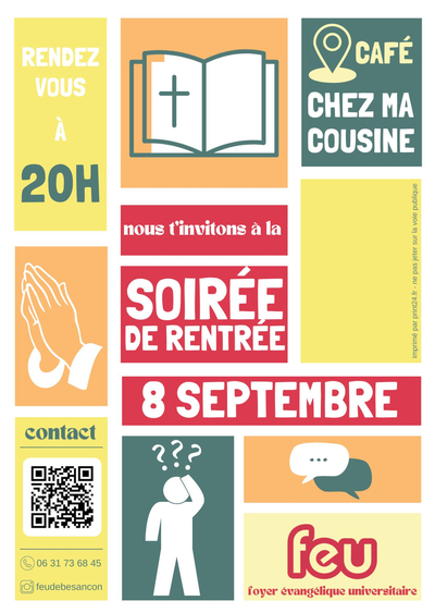 flyer de la soirée de rentrée du FEU