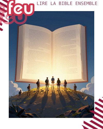 des explorateurs découvrent un livre géant au sommet d'une colline