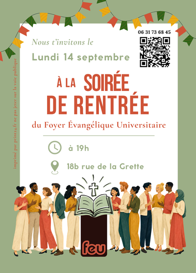 flyer de la soirée de rentrée du FEU